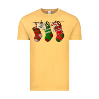 Vintage Mustard Christmas Socks With Santa Letter Vintage Tee - LillyAllenDesigns