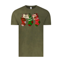 Christmas Socks With Santa Letter Vintage Tee | Teevron