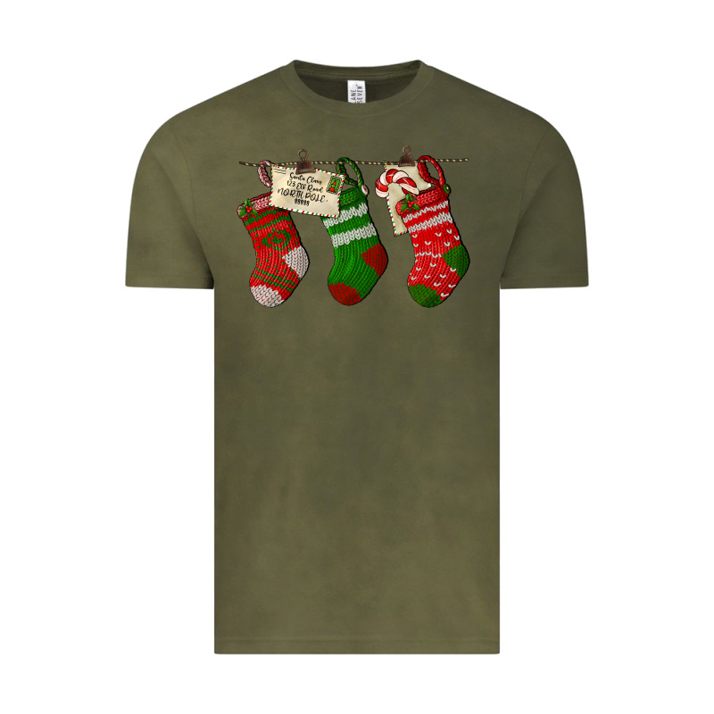 Christmas Socks With Santa Letter Vintage Tee by LillyAllenDesigns | Teevron