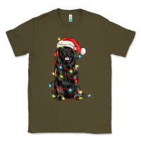 Army Green christmas newfoundland dog Classic Tee - LillyAllenDesigns