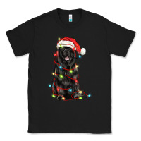 Black christmas newfoundland dog Classic Tee - LillyAllenDesigns