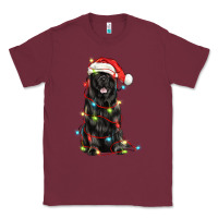 Burgundy christmas newfoundland dog Classic Tee - LillyAllenDesigns