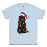 Dusty Blue christmas newfoundland dog Classic Tee - LillyAllenDesigns