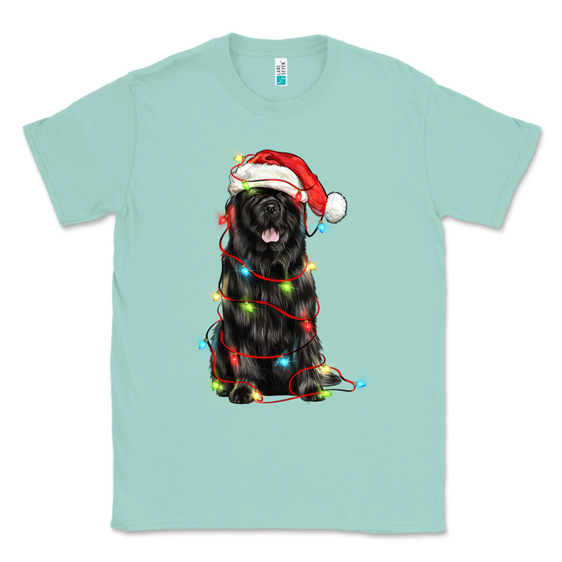 Christmas Newfoundland Dog Classic Tee by LillyAllenDesigns | Teevron
