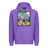 Purple Happy Easter Day Premium Hoodie - OliviaCreatesArt