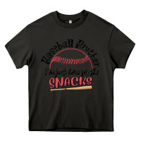 Asphalt baseball brother i'm just here for the snacks Heavy Core Tee - MaliasSmallBusiness