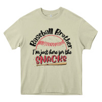 Mossy baseball brother i'm just here for the snacks Heavy Core Tee - MaliasSmallBusiness