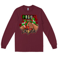 Burgundy Proud Latina Mexican sneakers Long Sleeve Tee - RanaPortraitStore