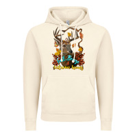 Vintage Artic Fall Breeze And Autumn Leaves Deer Vintage Hoodie - LillyAllenDesigns
