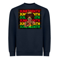 Navy juneteenth cute kid Heavyweight Sweatshirt - TumblerDesignByShophia
