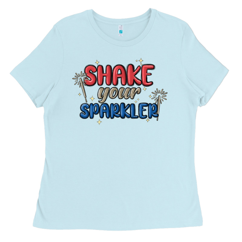 4th Of July America Shake Your Sparkler Ladies Tee by MaliasSmallBusiness | Teevron