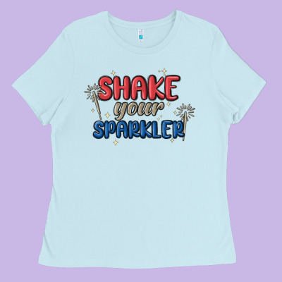 4th Of July America Shake Your Sparkler Ladies Tee Designed By Maliassmallbusiness