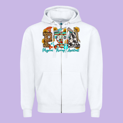 Physical Therapy Assistant Olivia Zipper Hoodie Designed By Oliviacreatesart