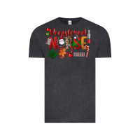 Vintage Black Registered Nurse Christmas Vintage Tee - LillyAllenDesigns