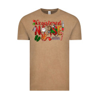 Vintage Coffee Registered Nurse Christmas Vintage Tee - LillyAllenDesigns