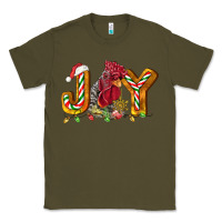 Army Green Joy Rooster Classic Tee - LillyAllenDesigns