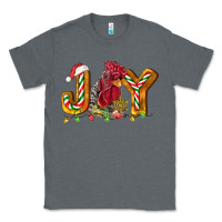 Charcoal Heather Joy Rooster Classic Tee - LillyAllenDesigns