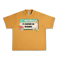 Peanut Butter hello id rather be reading Urban Heavy Tee - Artiststas