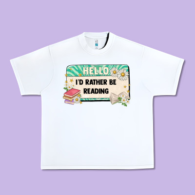 Hello Id Rather Be Reading Urban Heavy Tee Designed By Artiststas