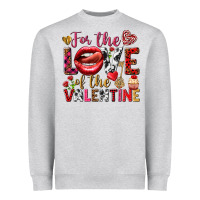Heather Grey For the love of the Valentine Heavyweight Sweatshirt - HowdyJamesFarm