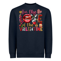 Navy For the love of the Valentine Heavyweight Sweatshirt - HowdyJamesFarm