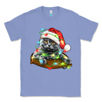Colony Blue christmas scottish fold cat Classic Tee - LillyAllenDesigns