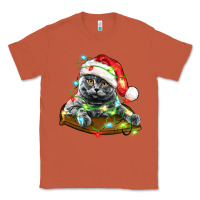 Copper christmas scottish fold cat Classic Tee - LillyAllenDesigns
