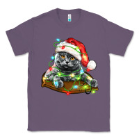 Lavender christmas scottish fold cat Classic Tee - LillyAllenDesigns
