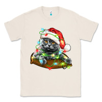 Natural christmas scottish fold cat Classic Tee - LillyAllenDesigns