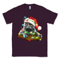 Plum christmas scottish fold cat Classic Tee - LillyAllenDesigns