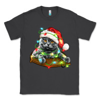 Smoke christmas scottish fold cat Classic Tee - LillyAllenDesigns