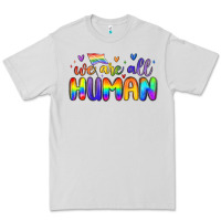 Dove Grey we are all human Premium Tee - MaliasSmallBusiness