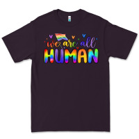 Plum we are all human Premium Tee - MaliasSmallBusiness