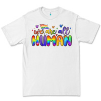 White we are all human Premium Tee - MaliasSmallBusiness