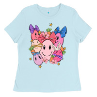 Baby Blue soft pink easter Ladies Tee - MaliasSmallBusiness