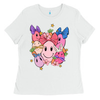 White soft pink easter Ladies Tee - MaliasSmallBusiness