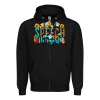 Black speech therapist Zipper Hoodie - OliviaCreatesArt