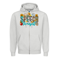 Dove Grey speech therapist Zipper Hoodie - OliviaCreatesArt