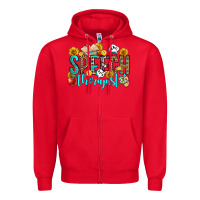 Red speech therapist Zipper Hoodie - OliviaCreatesArt