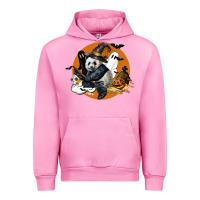 Fuchsia Pink panda hallowen Urban Hoodie - LillyAllenDesigns