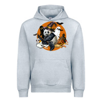 Heather Grey panda hallowen Urban Hoodie - LillyAllenDesigns