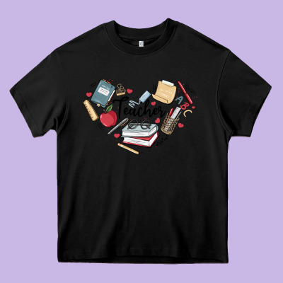 Teacher Heavy Core Tee Designed By Maliassmallbusiness