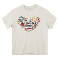 Cream teacher Heavy Core Tee - MaliasSmallBusiness