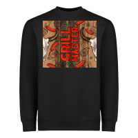 Black grill master with bull skull Heavyweight Sweatshirt - TumblerDesignByShophia