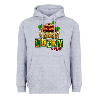 Heather Grey St Patricks Lucky One Heavyweight Hoodie - FaDigitalArtStudio