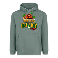 Sage St Patricks Lucky One Heavyweight Hoodie - FaDigitalArtStudio