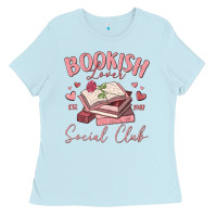 Baby Blue bookish lover social club Ladies Tee - MaliasSmallBusiness