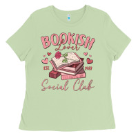 Matcha bookish lover social club Ladies Tee - MaliasSmallBusiness