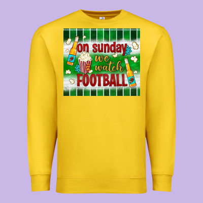 On Sunday We Watch Football Tumbler Premium Sweatshirt Designed By Bundleandbundleshop