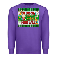 Purple on sunday we watch football tumbler Premium Sweatshirt - BundleAndBundleShop